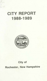 Annual report of the receipts and expenditures of the Town of Rochester 1988-1989_cover