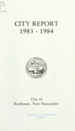 Annual report of the receipts and expenditures of the Town of Rochester 1983-1984_cover