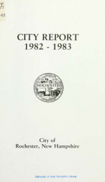 Annual report of the receipts and expenditures of the Town of Rochester 1982-1983_cover