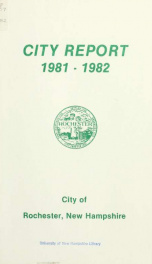 Annual report of the receipts and expenditures of the Town of Rochester 1981-1982_cover