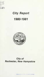 Annual report of the receipts and expenditures of the Town of Rochester 1980-1981_cover