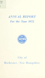 Annual report of the receipts and expenditures of the Town of Rochester 1972_cover