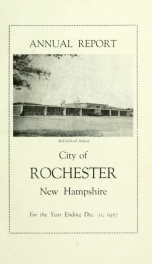 Annual report of the receipts and expenditures of the Town of Rochester 1957_cover