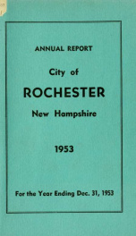 Annual report of the receipts and expenditures of the Town of Rochester 1953_cover