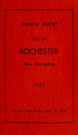 Annual report of the receipts and expenditures of the Town of Rochester 1952_cover