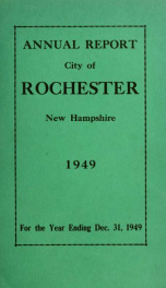 Annual report of the receipts and expenditures of the Town of Rochester 1949_cover