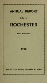 Annual report of the receipts and expenditures of the Town of Rochester 1948_cover