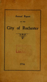 Annual report of the receipts and expenditures of the Town of Rochester 1916_cover