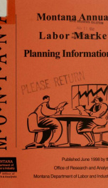 Montana annual labor market planning information 1998_cover