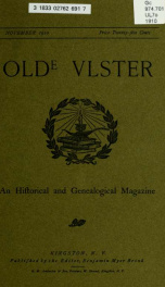 Olde Ulster : an historical and genealogical magazine yr.1910 November_cover