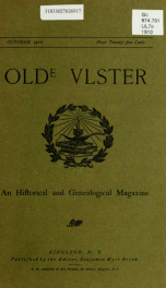 Olde Ulster : an historical and genealogical magazine yr.1910 October_cover