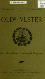 Olde Ulster : an historical and genealogical magazine yr.1910 September_cover