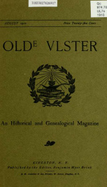 Olde Ulster : an historical and genealogical magazine yr.1910 August_cover