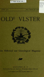 Olde Ulster : an historical and genealogical magazine yr.1910 June_cover