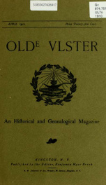 Olde Ulster : an historical and genealogical magazine yr.1910 April_cover