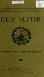 Olde Ulster : an historical and genealogical magazine yr.1910 January_cover