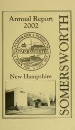 Receipts and expenditures of the Town of Somersworth for the year ending . 2002_cover