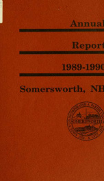 Receipts and expenditures of the Town of Somersworth for the year ending . 1989-1990_cover