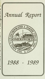 Receipts and expenditures of the Town of Somersworth for the year ending . 1988-1989_cover