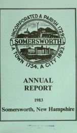 Receipts and expenditures of the Town of Somersworth for the year ending . 1983_cover