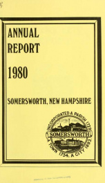 Receipts and expenditures of the Town of Somersworth for the year ending . 1980_cover