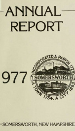 Receipts and expenditures of the Town of Somersworth for the year ending . 1977_cover