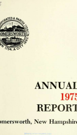 Receipts and expenditures of the Town of Somersworth for the year ending . 1975_cover