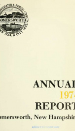 Receipts and expenditures of the Town of Somersworth for the year ending . 1974_cover