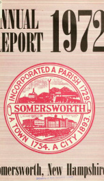 Receipts and expenditures of the Town of Somersworth for the year ending . 1972_cover