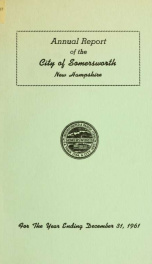 Receipts and expenditures of the Town of Somersworth for the year ending . 1961_cover