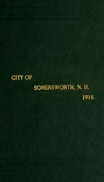 Receipts and expenditures of the Town of Somersworth for the year ending . 1919_cover