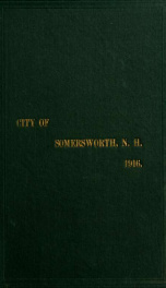 Receipts and expenditures of the Town of Somersworth for the year ending . 1917_cover