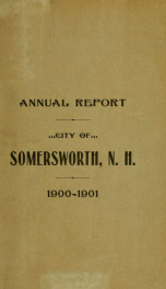 Receipts and expenditures of the Town of Somersworth for the year ending . 1901_cover