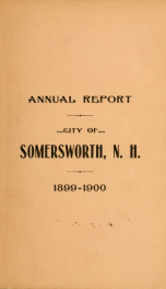 Receipts and expenditures of the Town of Somersworth for the year ending . 1900_cover