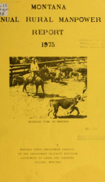 Montana annual rural manpower report 1975_cover