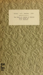 The sacred books of the Old Testament; a critical edition of the Hebrew text printed in colors 6_cover