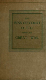 The Inns of Court Officers Training Corps during the great war_cover