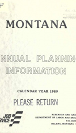 Annual planning information 1989_cover