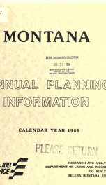Annual planning information 1988_cover