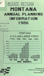 Annual planning information 1986_cover