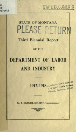 Biennial report of the Department of labor and industry_cover