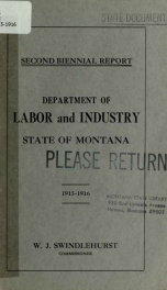Biennial report of the Department of labor and industry 1915-16_cover