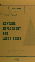 Montana employment and labor force SEP 1977_cover