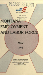 Montana employment and labor force MAY 1978_cover