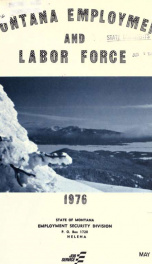Montana employment and labor force MAY 1976_cover