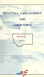 Montana employment and labor force MAR 1978_cover