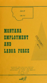 Montana employment and labor force JUL 1977_cover