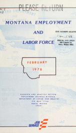 Montana employment and labor force FEB 1978_cover