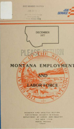 Montana employment and labor force DEC 1977_cover