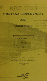 Montana employment and labor force AUG 1978_cover